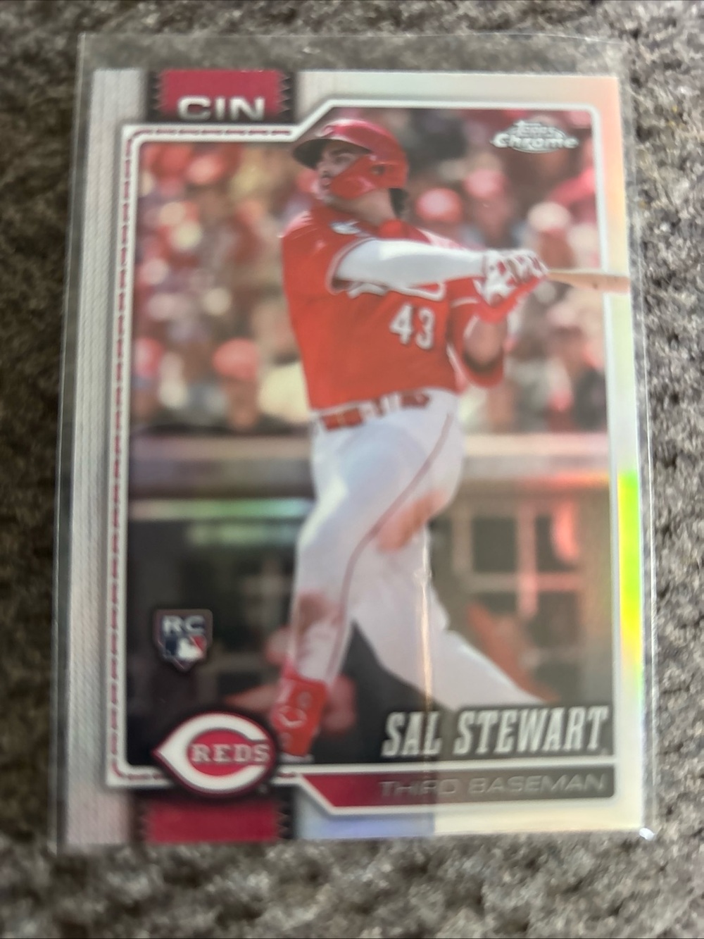 Topps 2026 Chrome Refractor Sal Stewart #6 Cincinnati Reds Rookie